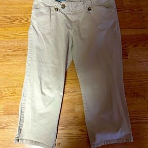Maternity Khaki Capri Pants